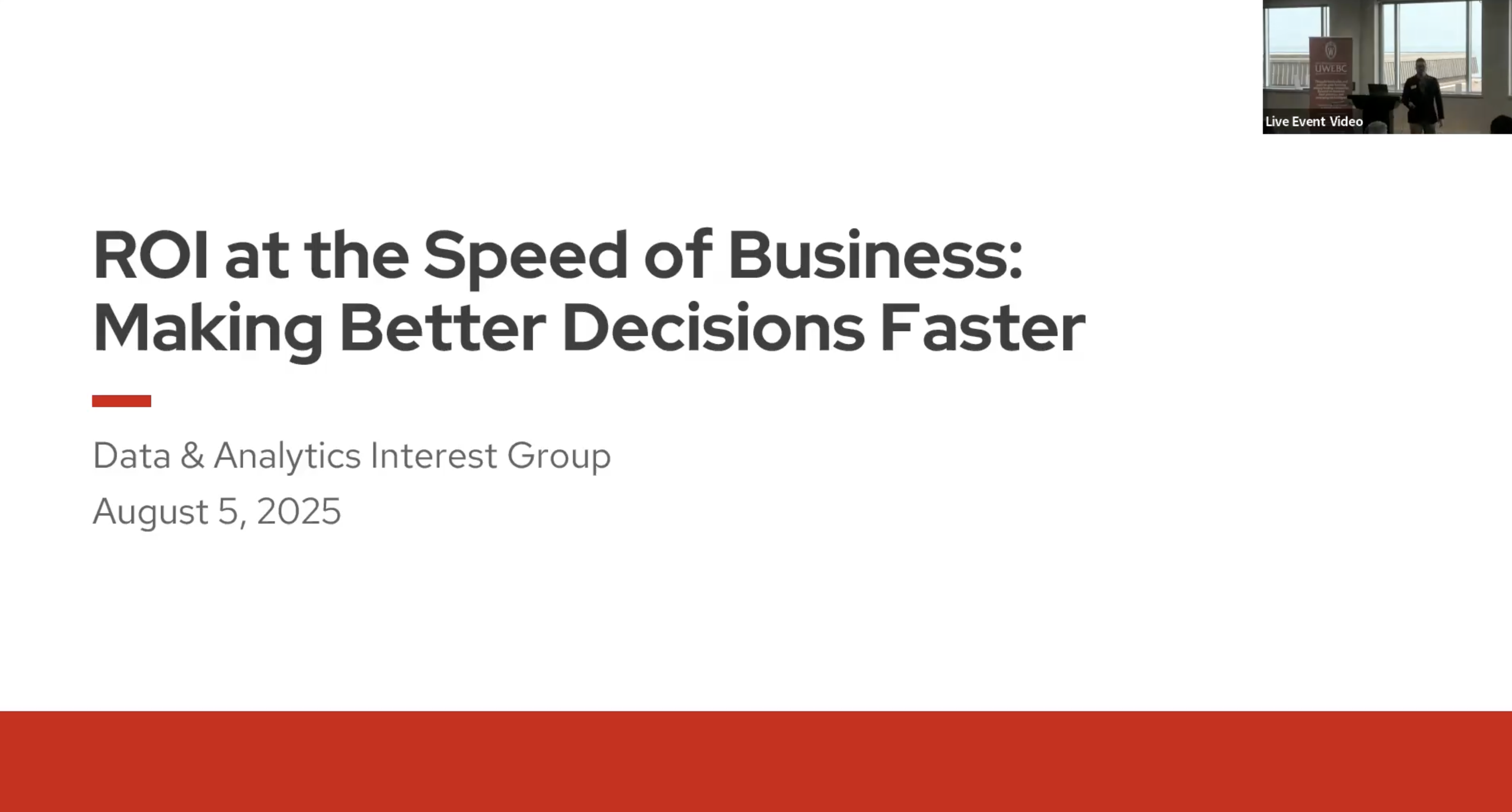 1. Full Event Recording: ROI at the Speed of Business: Making Better Decisions Faster thumbnail